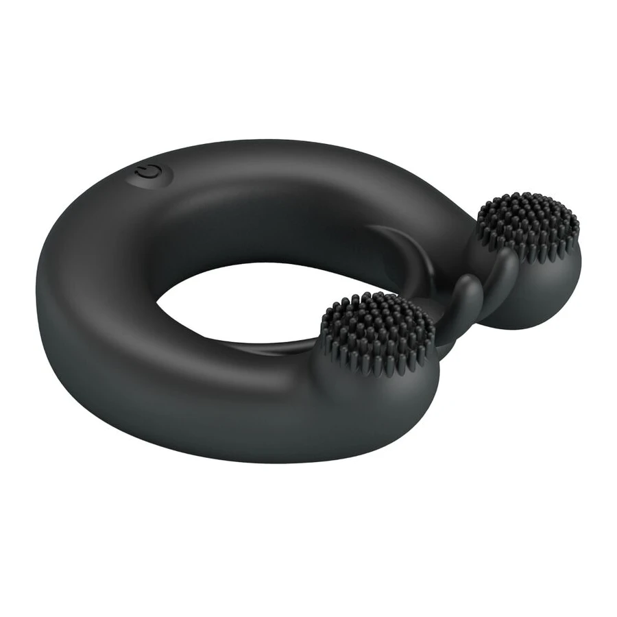PRETTY LOVE - DAHLIA VIBRATIONSRING + KLITORISSTIMULATOR 12 VIBRATIONEN SCHWARZ